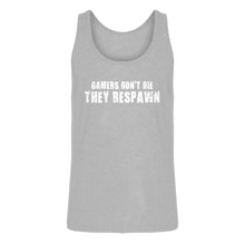 Mens Gamers Don't Die They Respawn Jersey Tank Top