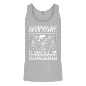 Tank Dear Santa It Wasn't Me Mens Jersey Tank Top