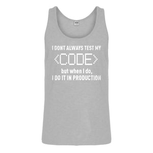 Tank I Dont Always Code Mens Jersey Tank Top