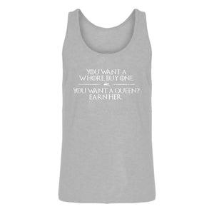 Mens You want a queen? Earn me. Jersey Tank Top