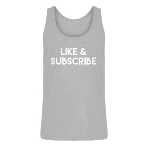 Mens Like and Subscribe Jersey Tank Top