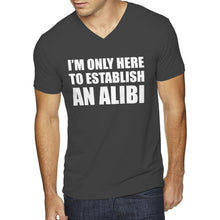Mens Here to Establish and Alibi V-Neck T-shirt