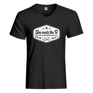 Mens She Wants the D Vneck T-shirt