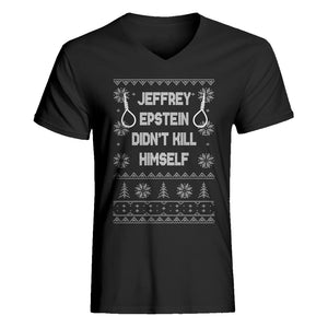 Mens Epstein Didn't Kill Himself Christmas V-Neck T-shirt