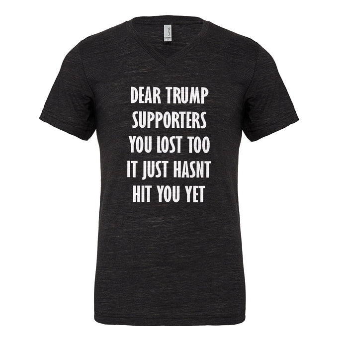 Mens Dear Trump Supporters Vneck T-shirt