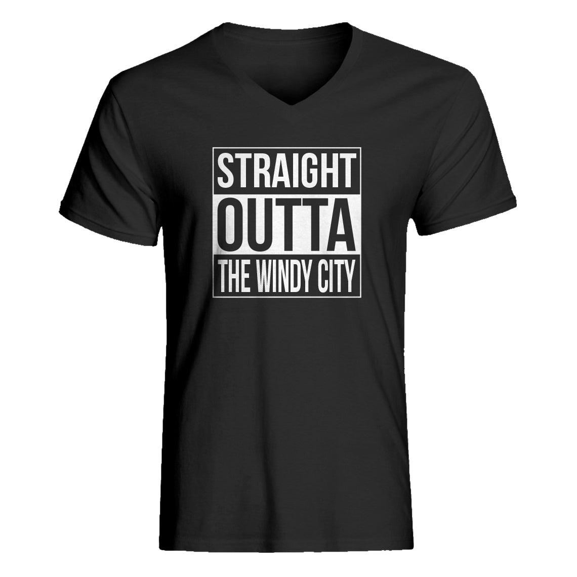 Mens Straight Outta the Windy City V-Neck T-shirt