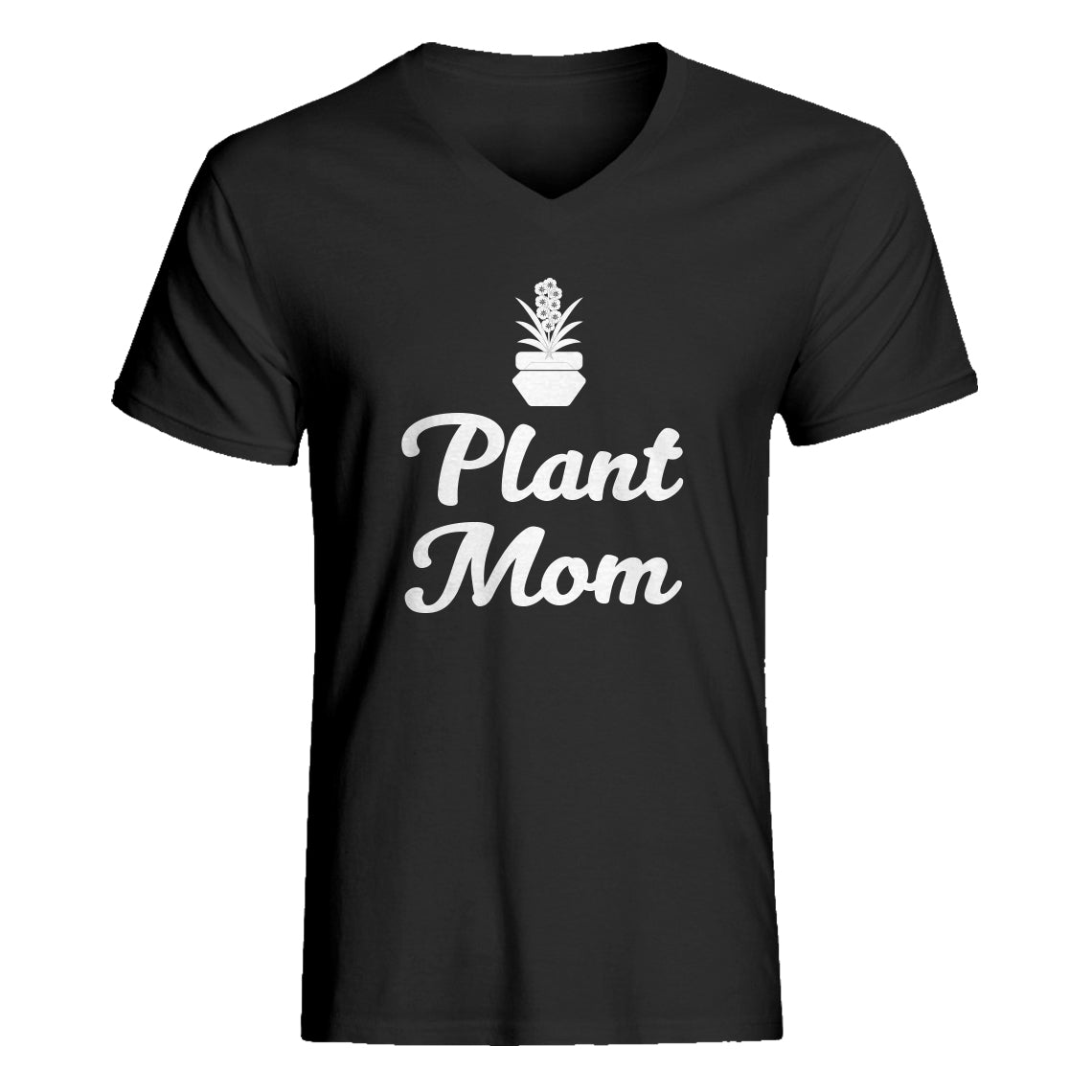 Mens Plant Mom Vneck T-shirt