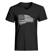 Mens American Flag V-Neck T-shirt