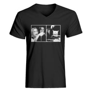 Mens Woman Yelling at Cat Meme V-Neck T-shirt