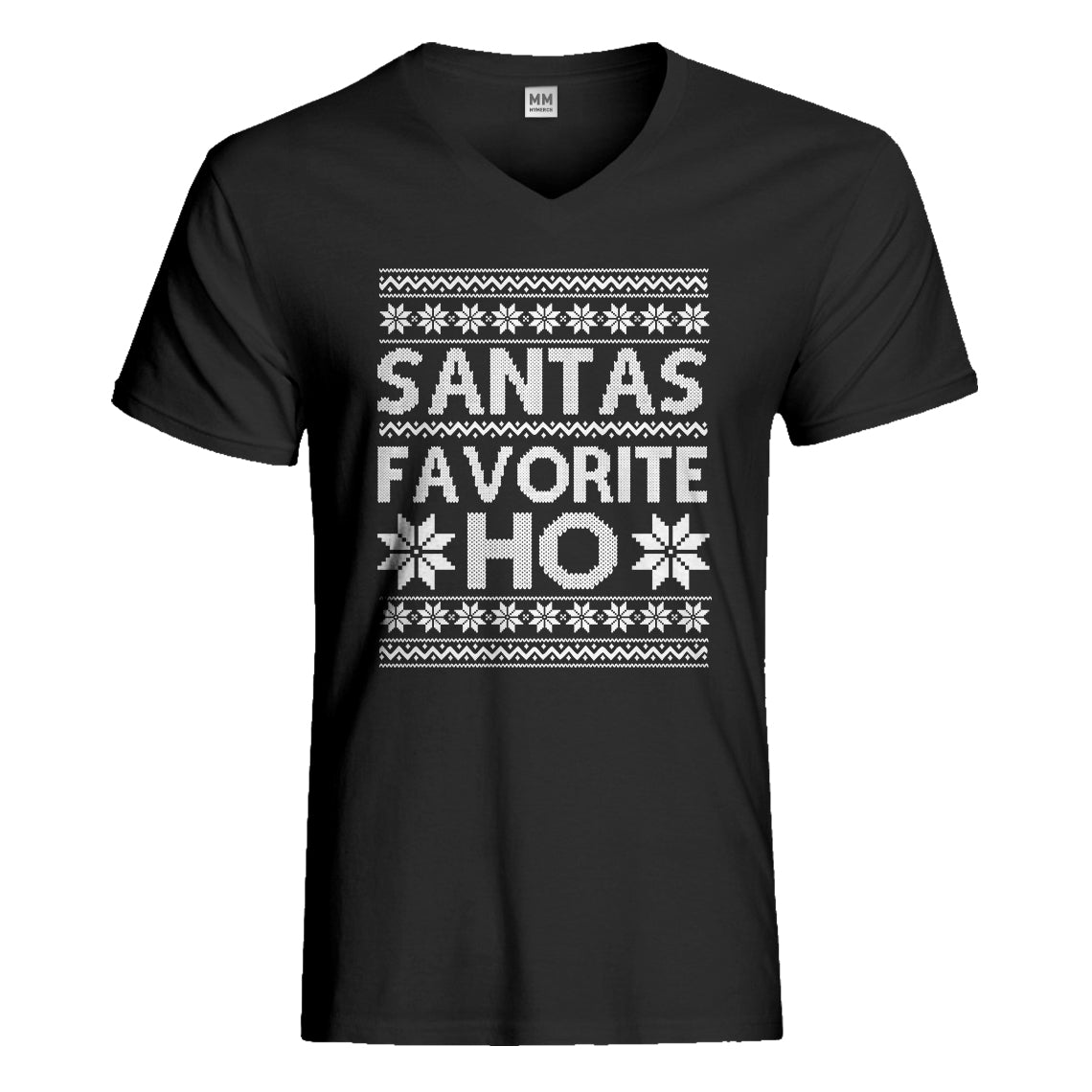 Mens Santas Favorite Ho Vneck T-shirt