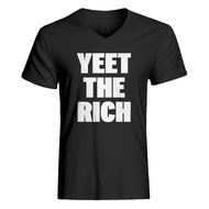 Mens YEET THE RICH V-Neck T-shirt