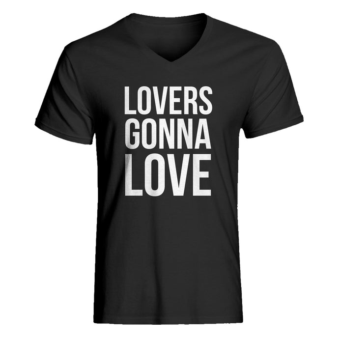 Mens Lovers Gonna Love V-Neck T-shirt