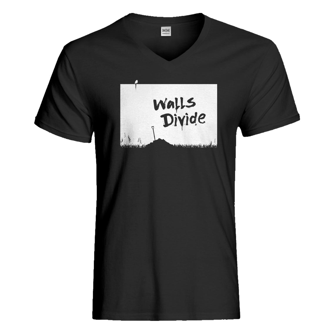 Mens Walls Divide Vneck T-shirt