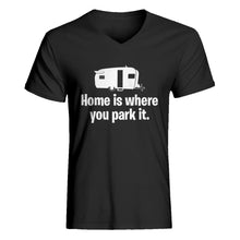 Mens Home is Where you Park it V-Neck T-shirt