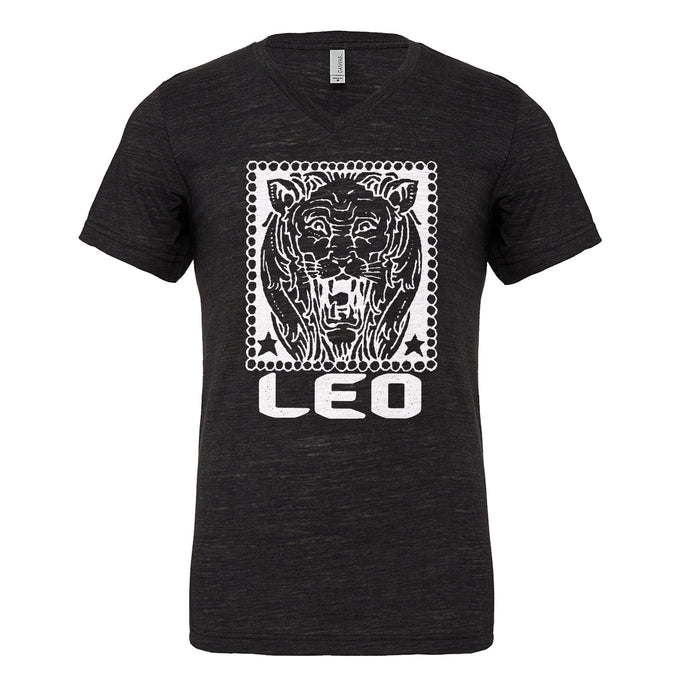 Mens Leo Zodiac Astrology Vneck T-shirt