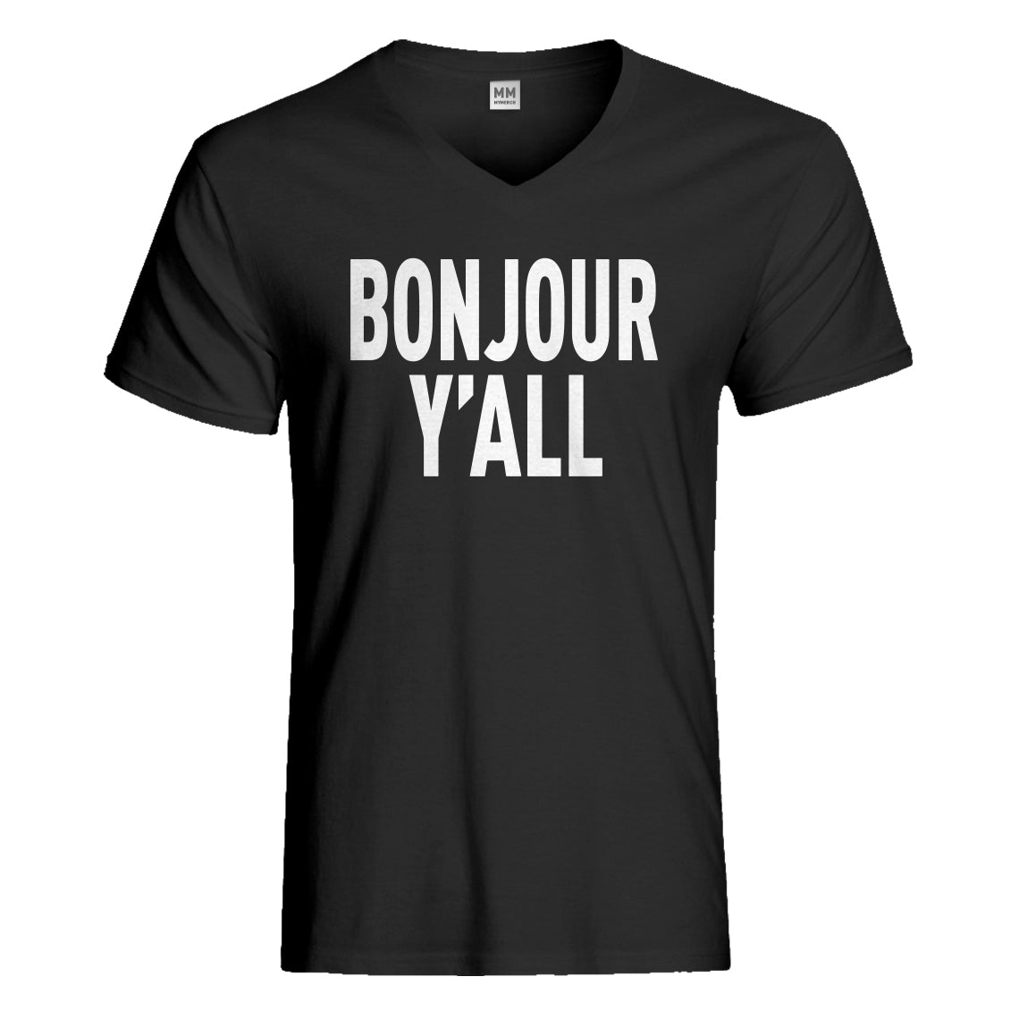 Mens Bonjour Yall Vneck T-shirt