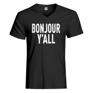 Mens Bonjour Yall Vneck T-shirt