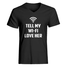 Mens Tell My WI-FI Love Her V-Neck T-shirt