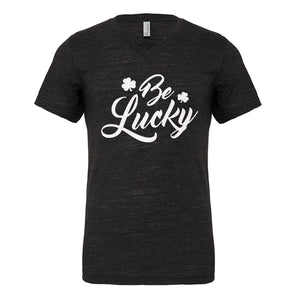 Mens Be Lucky Vneck T-shirt