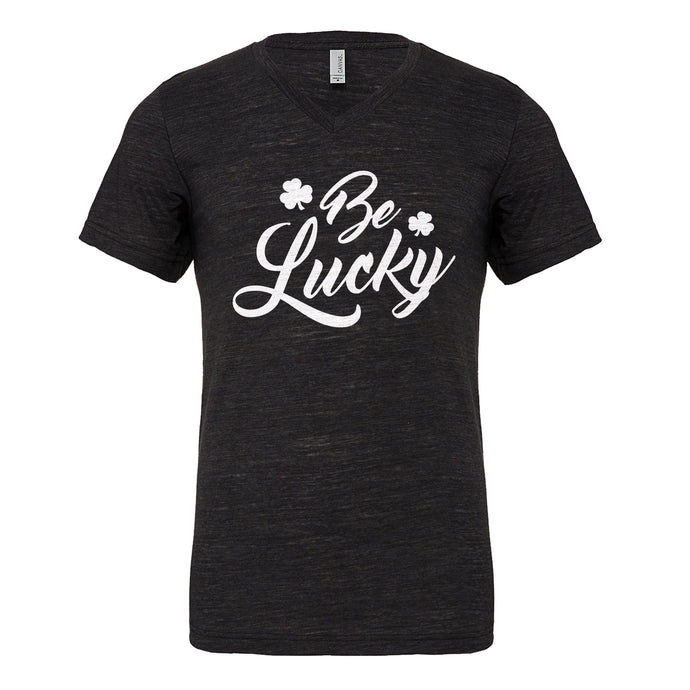 Mens Be Lucky Vneck T-shirt