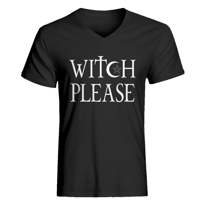 Mens Witch Please Vneck T-shirt
