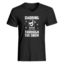 Mens Dabbing through the Snow V-Neck T-shirt