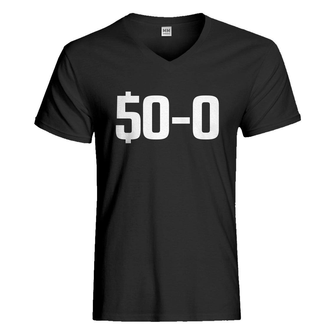 Mens 50-0 Undefeated Vneck T-shirt