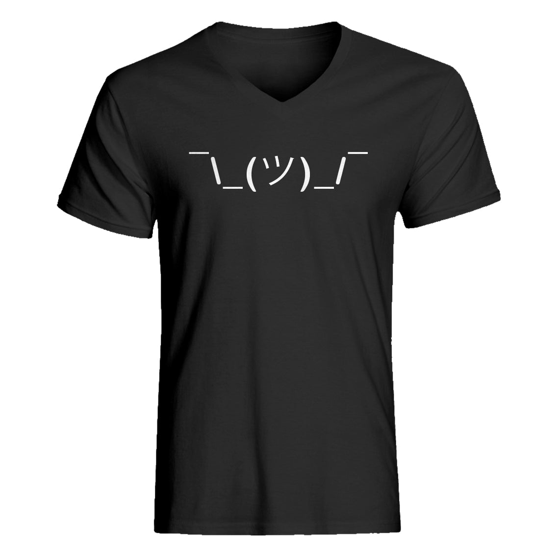 Mens ASCII Shrug Vneck T-shirt