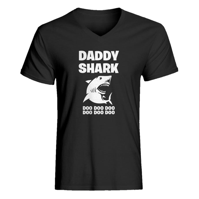 Mens Daddy Shark V-Neck T-shirt