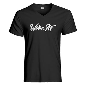 Mens Woke AF Vneck T-shirt