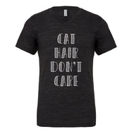 Mens Cat Hair Don’t Care Vneck T-shirt