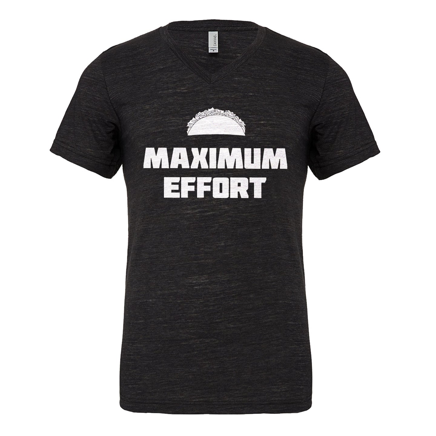 Mens Maximum Effort Taco Vneck T-shirt