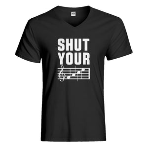 Mens Shut Your Face Vneck T-shirt
