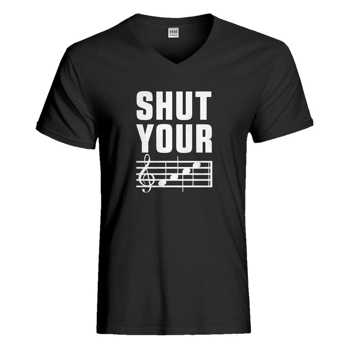 Mens Shut Your Face Vneck T-shirt