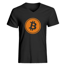 Mens Bitcoin Vneck T-shirt