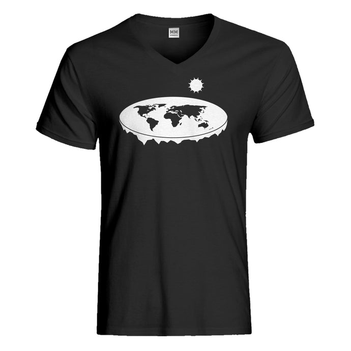 Mens Flat Earth Vneck T-shirt