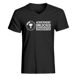 Mens Achievement Unlocked Graduated V-Neck T-shirt