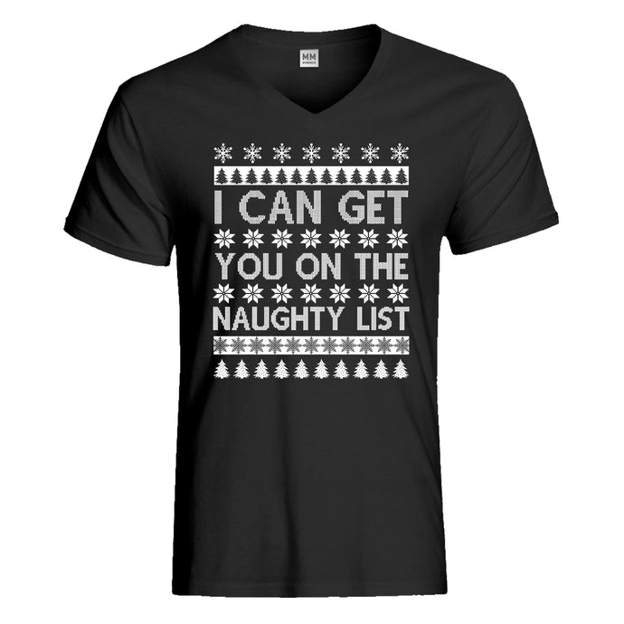 Mens I can get you on the Naughty List Vneck T-shirt