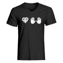 Mens DIAMOND HANDS V-Neck T-shirt