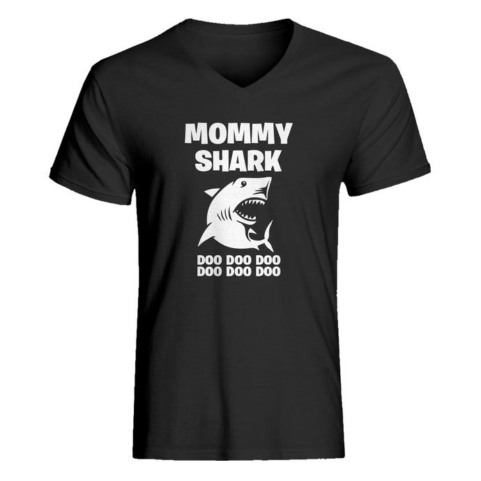 Mens Mommy Shark V-Neck T-shirt