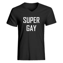 Mens Super Gay V-Neck T-shirt