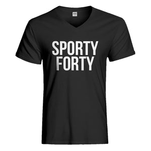 Mens Sporty Forty Vneck T-shirt