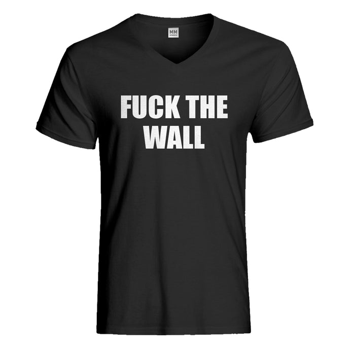 Mens Fuck the Wall Vneck T-shirt