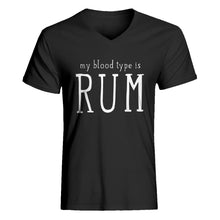 Mens My Blood Type is Rum V-Neck T-shirt