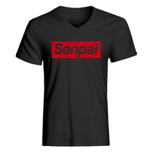 Mens Senpai Red V-Neck T-shirt