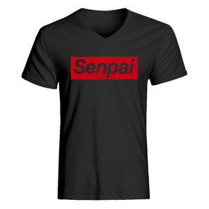 Mens Senpai Red V-Neck T-shirt