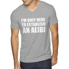 Mens Here to Establish and Alibi V-Neck T-shirt