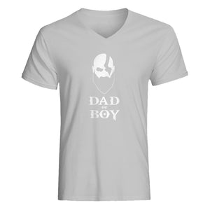 Mens Dad of Boy Vneck T-shirt