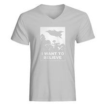 Mens I Want to Believe Planet Express V-Neck T-shirt