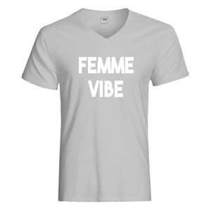 Mens Femme Vibe LGBTQ Vneck T-shirt
